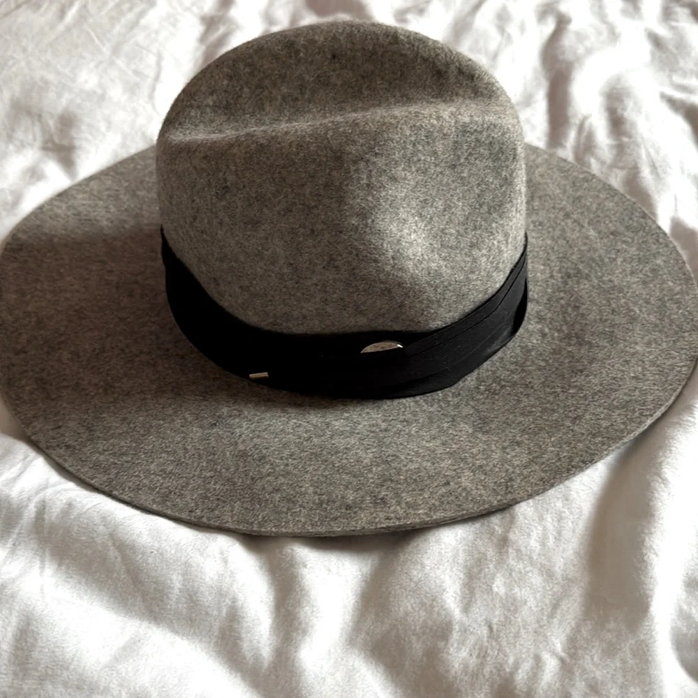 Gray Wool Fedora Hat
